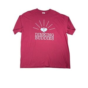 Comfort Colors Dinking Buddies Pickleball T-Shirt Men's 2XL Brick Red